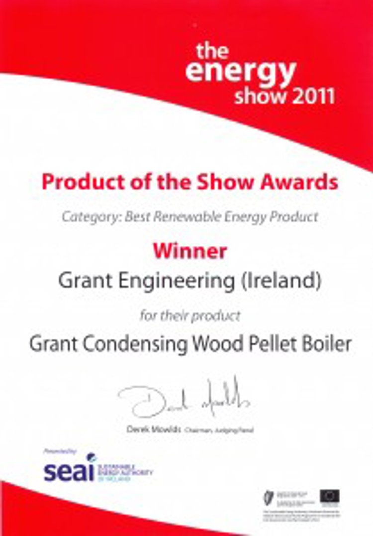 Grant Spira pellet boiler wins SEAI award