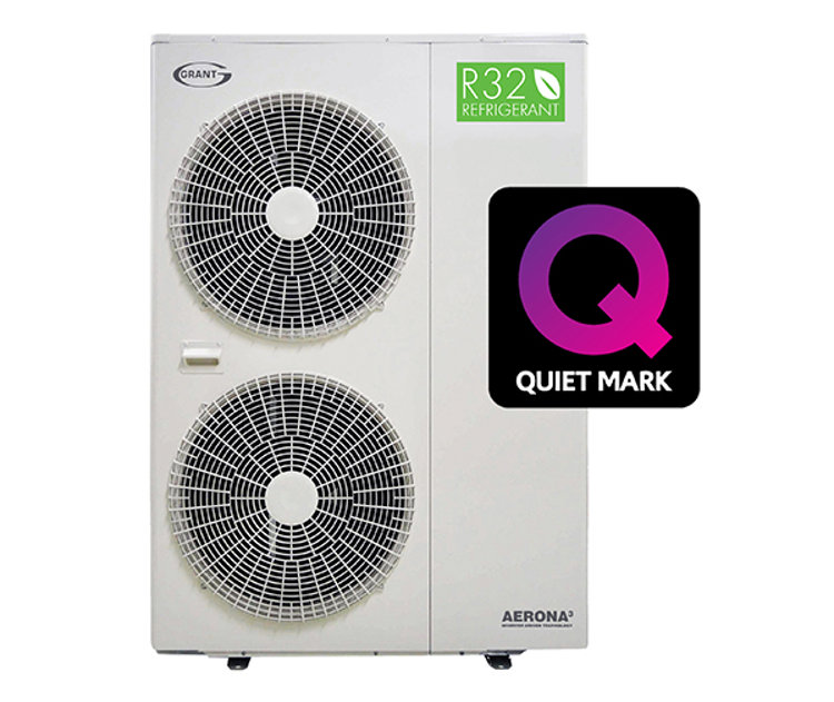 Quiet Mark awarded to Grant Aerona³ R32 13kW and 17kW heat pumps