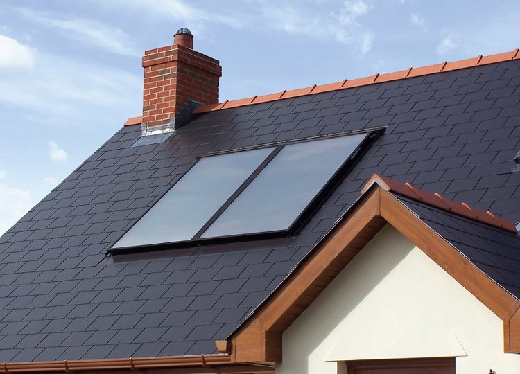 Two collector in-roof Grant Solar Thermal System installation