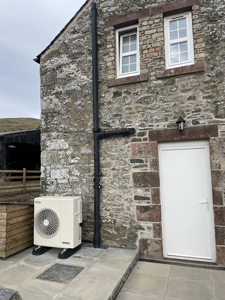 Grant 10kW air source heat pump installed at Old Kirkhope rental property