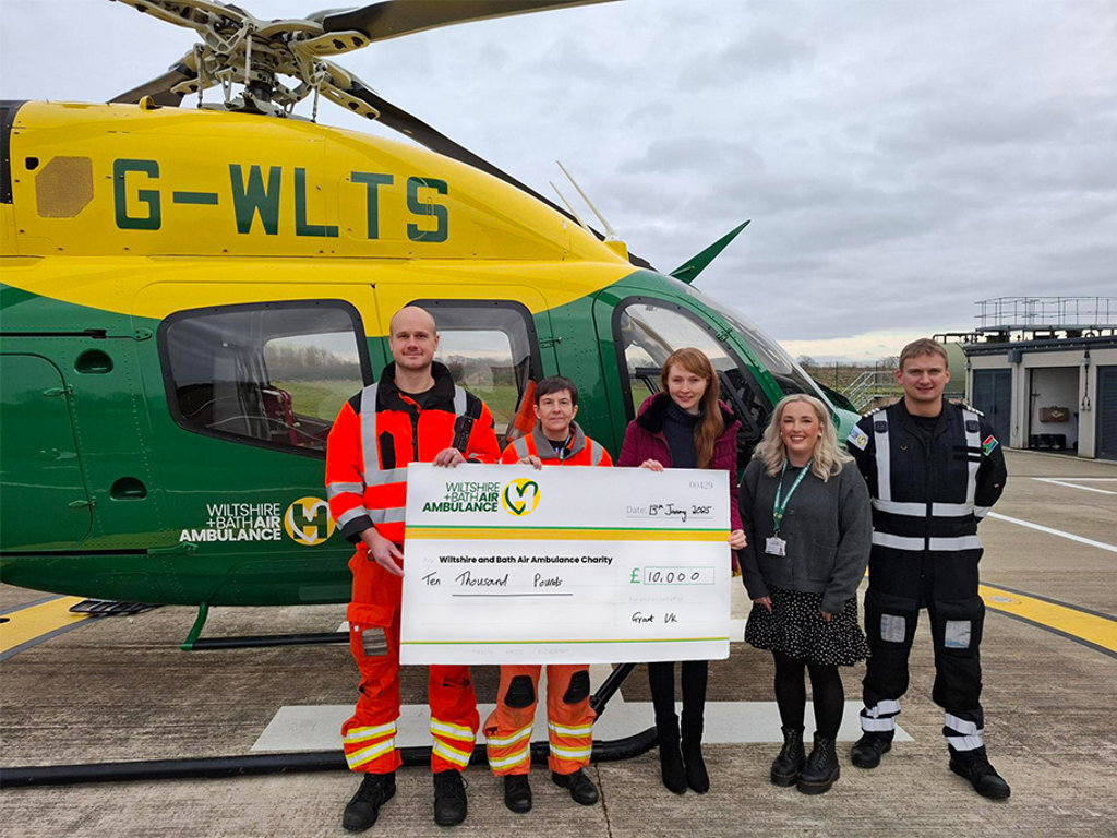 Grant UK donates £10,000 to Wiltshire and Bath Air Ambulance following 2024 fundraising