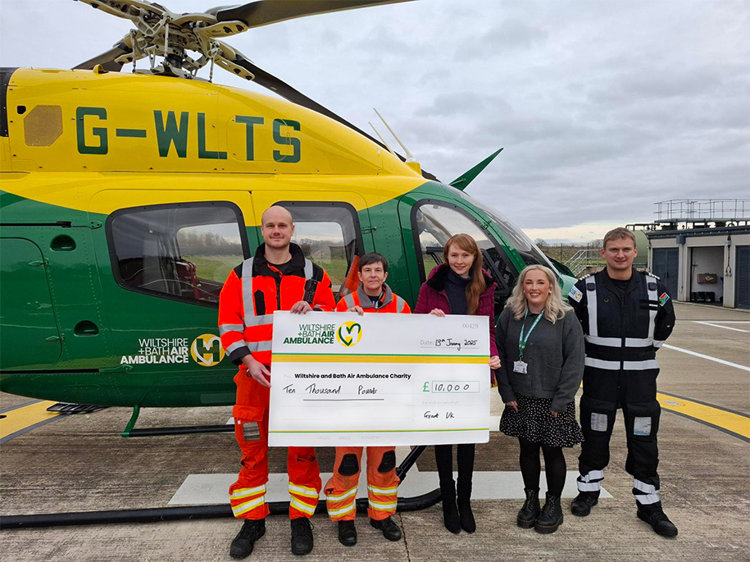 Grant UK donates £10,000 to Wiltshire and Bath Air Ambulance following 2024 fundraising