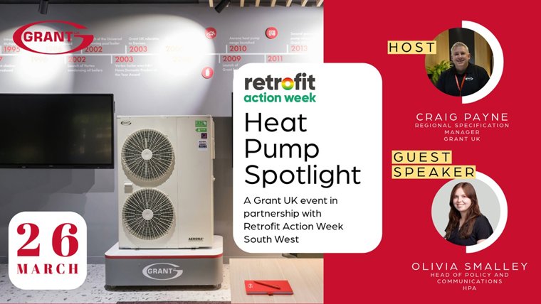 Register to attend Grant UK’s Heat Pump Spotlight Event in partnership with Retrofit Action Week